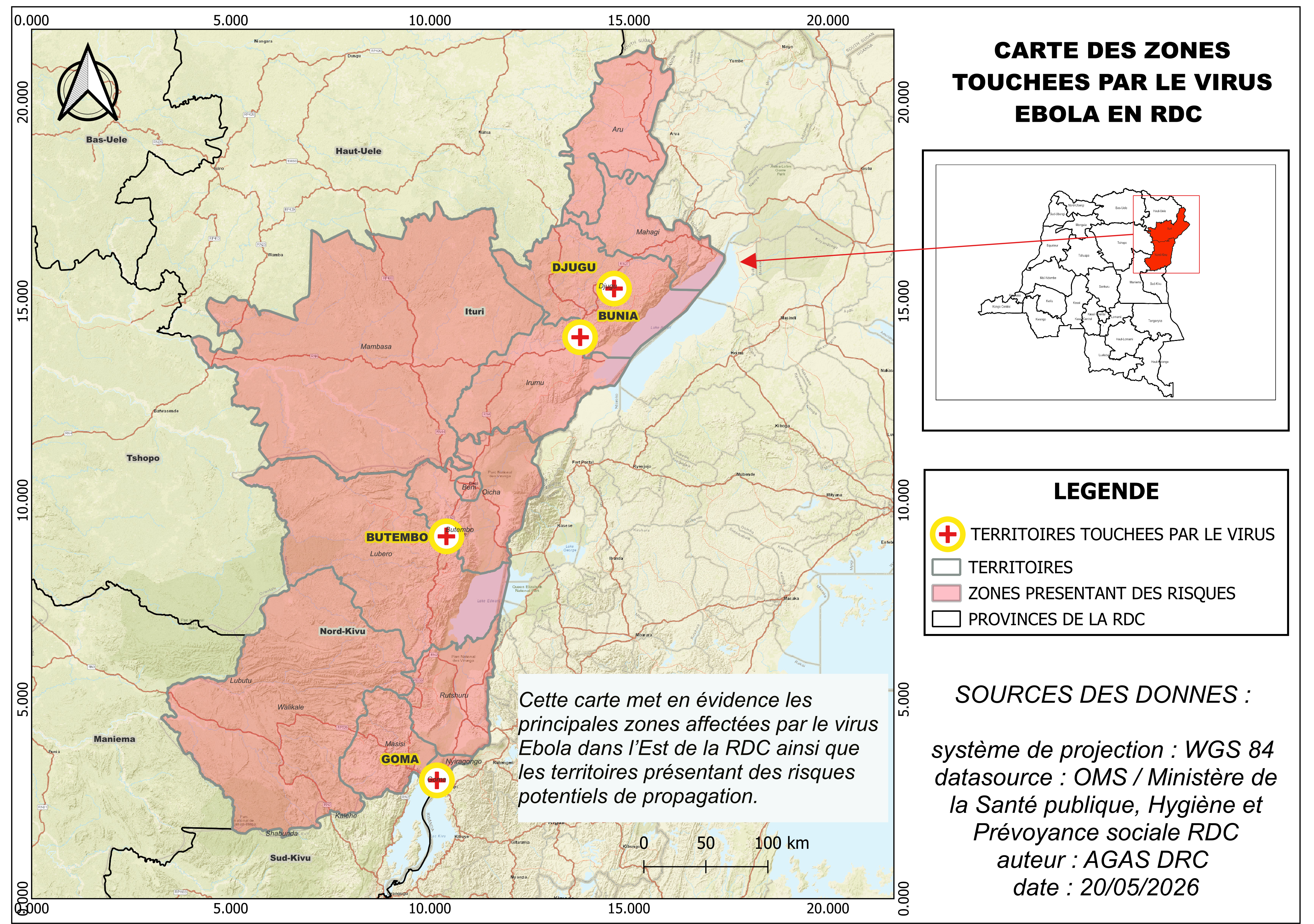 Carte Des Zones Touchees Par Le Virus Ebola En Rdc